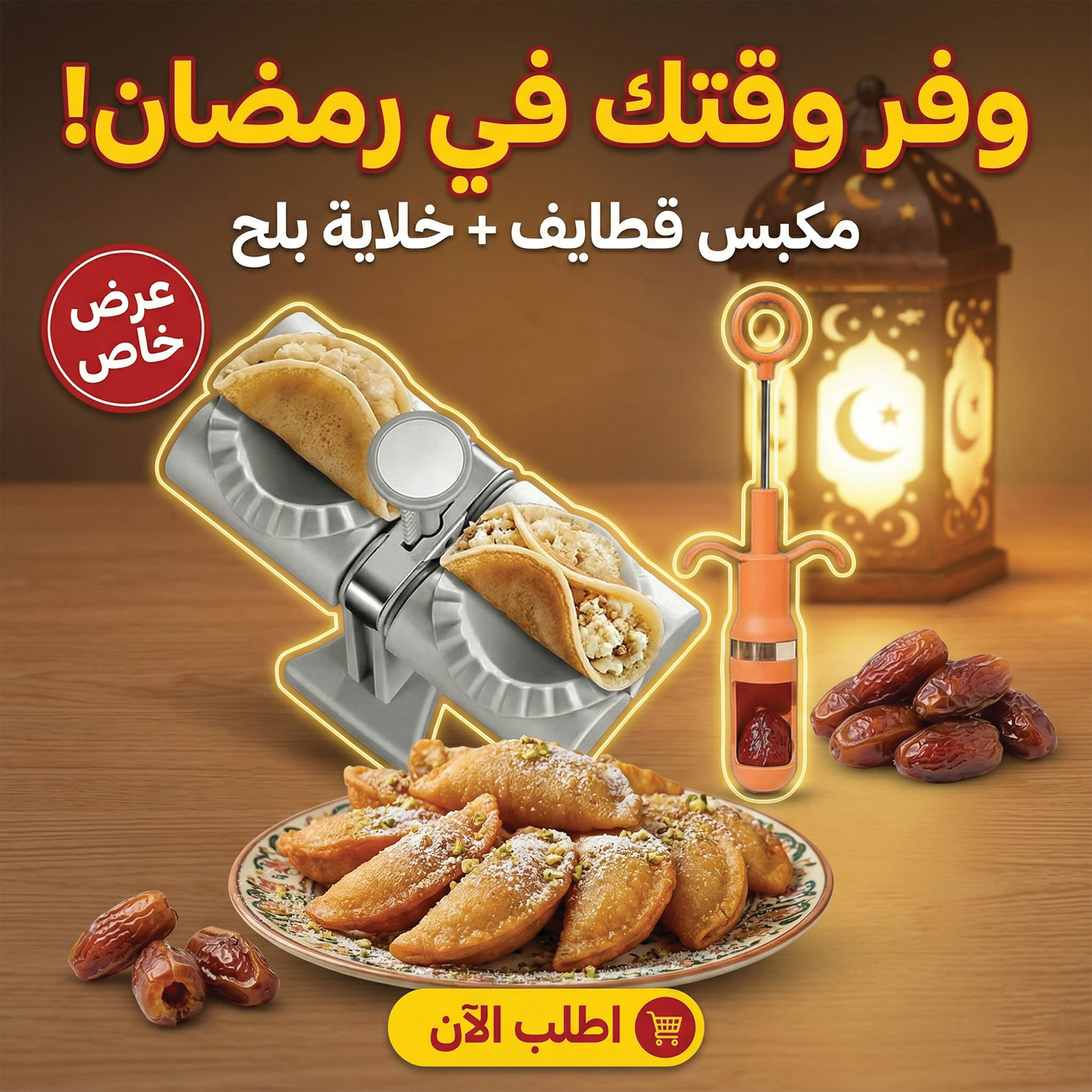• عرض مكبس قطايف اوتوماتيك + خلاية البلح و الزيتون