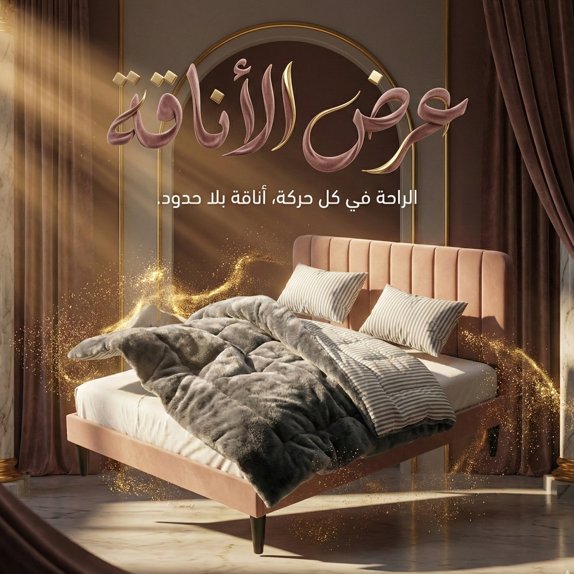 عرض كفر ظهر السرير 160 سم كشميرمع لحاف Gray Striped